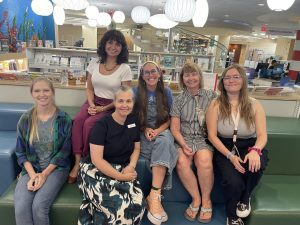 Children's Department staff from left to right: Sage Calhoun, Averie Logsdon, Helen Hays, Heather Owens, Karen Stanley, and Dallas McClung.